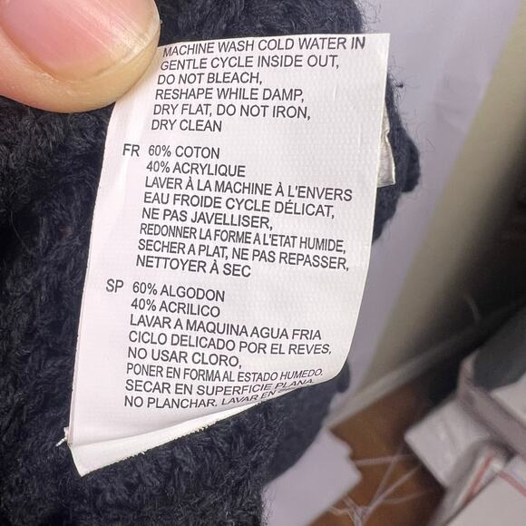 RD Style Rowca Cotton Blend Black Crew Neck Sweater Stitch Fix Exclusive - Picture 11 of 14